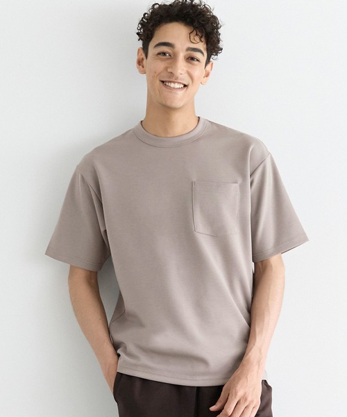 coca(coca)(コカ)の「ソフトジャージポケットTシャツ(Tシャツ/カットソー・メンズ・ホワイト/イエロー/グレイッシュベージュ/ブラック・XL/M/L)」の3枚目の写真