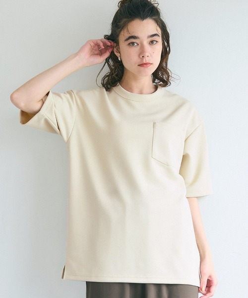 coca(coca)(コカ)の「ソフトジャージポケットTシャツ(Tシャツ/カットソー・メンズ・ホワイト/イエロー/グレイッシュベージュ/ブラック・XL/M/L)」の4枚目の写真