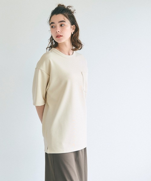 coca(coca)(コカ)の「ソフトジャージポケットTシャツ(Tシャツ/カットソー・メンズ・ホワイト/イエロー/グレイッシュベージュ/ブラック・XL/M/L)」の6枚目の写真