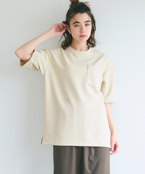 coca(coca)(コカ)の「ソフトジャージポケットTシャツ(Tシャツ/カットソー・メンズ・ホワイト/イエロー/グレイッシュベージュ/ブラック・XL/M/L)」の8枚目の写真
