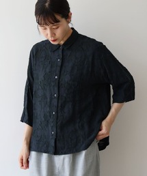 yuni（ユニ ）の「○シアーカットジャカード シャツ（シャツ/ブラウス