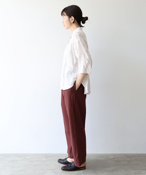 yuni（ユニ ）の「○シアーカットジャカード シャツ（シャツ/ブラウス