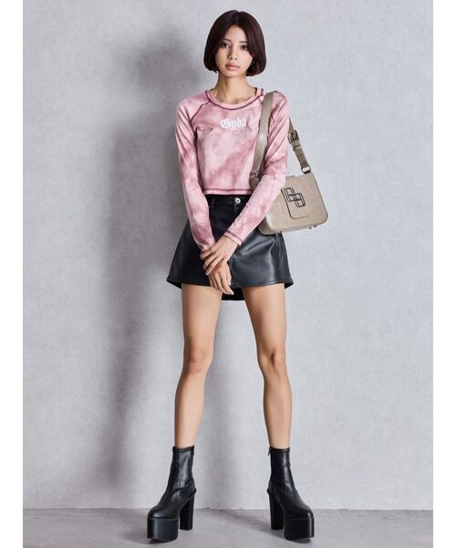 tシャツ GYDA processing like shortトップス レディース GYDA processing like shortトップス（Tシャツ/カットソー