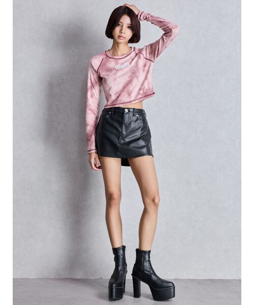 tシャツ GYDA processing like shortトップス レディース GYDA processing like shortトップス（Tシャツ/カットソー