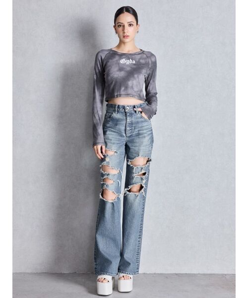 tシャツ GYDA processing like shortトップス レディース GYDA processing like shortトップス（Tシャツ/カットソー
