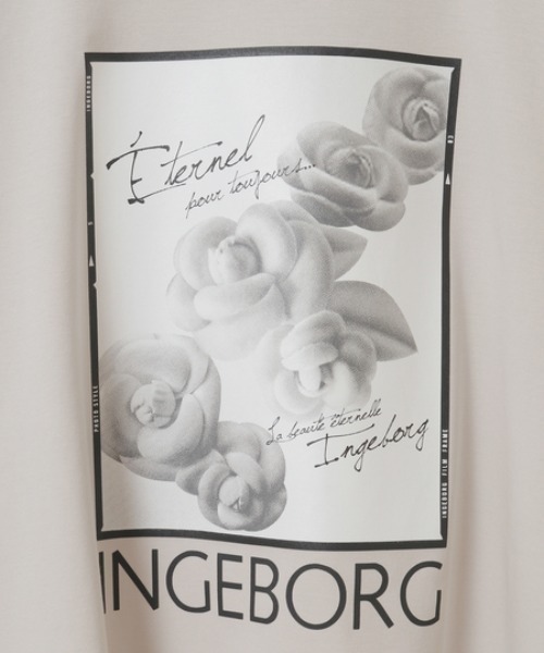 INGEBORG（インゲボルグ）の「カメリアスクエアpt.カットソー（Tシャツ/カットソー・レディース・ブラック/サックスブルー/ピンク/グレイッシュベージュ/チャコールグレー/ホワイト・MEDIUM）」の12枚目の写真