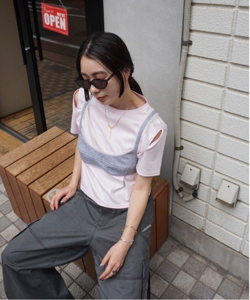 AURORA SHINE SHORT TOP（Tシャツ/カットソー）｜Ameri（アメリ