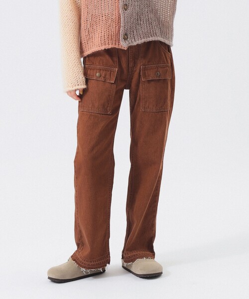 BEAMS BOY（ビームスボーイ）の「デニム ブッシュ パンツ（デニムパンツ・レディース・インディゴブルー/ブラウン・2/1/0）」の8枚目の写真