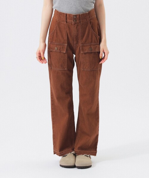 BEAMS BOY（ビームスボーイ）の「デニム ブッシュ パンツ（デニムパンツ・レディース・インディゴブルー/ブラウン・2/1/0）」の9枚目の写真