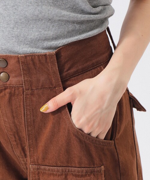BEAMS BOY（ビームスボーイ）の「デニム ブッシュ パンツ（デニムパンツ・レディース・インディゴブルー/ブラウン・2/1/0）」の13枚目の写真
