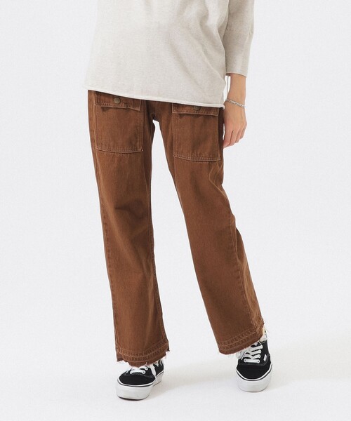 BEAMS BOY（ビームスボーイ）の「デニム ブッシュ パンツ（デニムパンツ・レディース・インディゴブルー/ブラウン・2/1/0）」の17枚目の写真