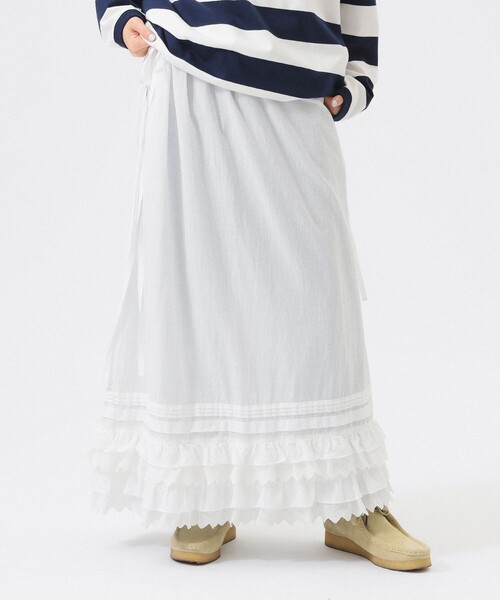 BEAMS BOY(ビームスボーイ)の「ユーロ ヴィンテージ フリル スカート(スカート・レディース・オフホワイト/ブラック・ONE SIZE)」の15枚目の写真