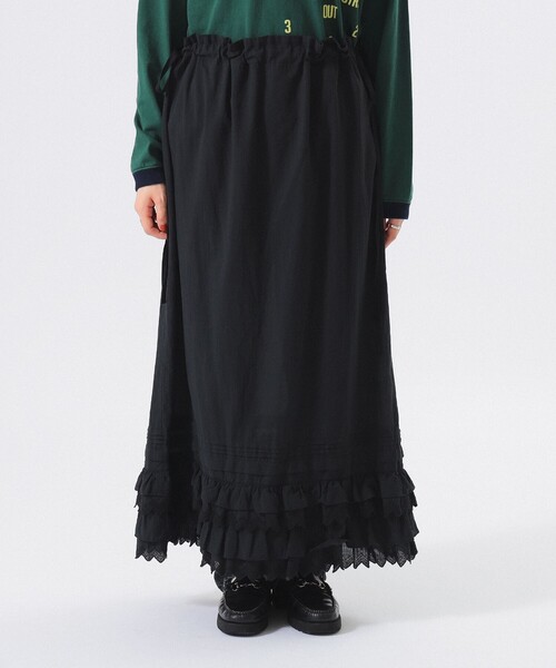 BEAMS BOY(ビームスボーイ)の「ユーロ ヴィンテージ フリル スカート(スカート・レディース・オフホワイト/ブラック・ONE SIZE)」の20枚目の写真