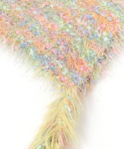 Ray BEAMS(レイビームス)の「ボンネット ミックス フード(ニットキャップ/ビーニー・レディース・イエロー/グレー・ONE SIZE)」の11枚目の写真