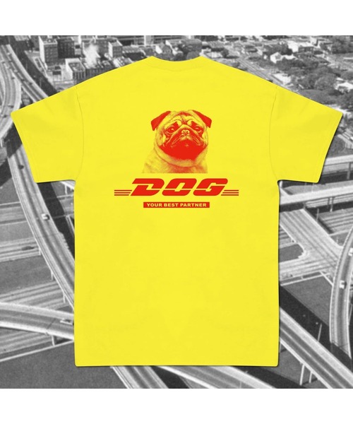AKISHIKA design(アキシカデザイン)の「DOG EXP T-SHIRTS(Tシャツ/カットソー・メンズ・イエロー・L/M/XL)」の6枚目の写真