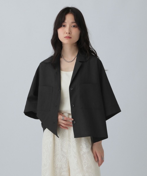 【年中着れます♡】レフレム②点セットになります。 セール】オープンカラーショートシャツ2 573137（シャツ