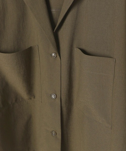 LEPSIM(レプシィム)の「オープンカラーショートシャツ2 573137(シャツ/ブラウス・レディース・カーキ/ブラック/ベージュ・FREE)」の14枚目の写真
