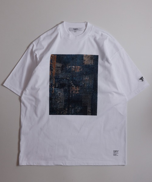 FDMTL（ファンダメンタル）の「FDMTL/ファンダメンタル/PRINTED BORO TEE（Tシャツ/カットソー・メンズ・ホワイト/ネイビー・4/3/2）」の2枚目の写真