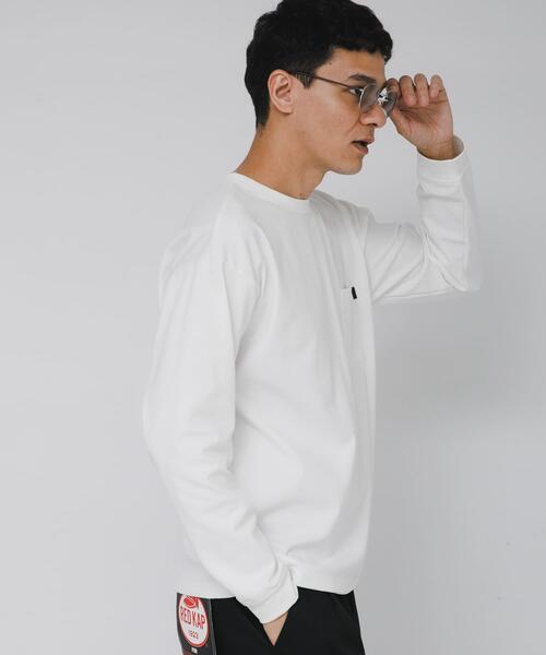 URBAN RESEARCH Sonny Label（アーバンリサーチサニーレーベル）の「ポンチポケット付ロングスリーブTシャツ（Tシャツ/カットソー・メンズ・ホワイト/ブラック/チャコールグレー/グレー系その他/ベージュ系その他・MEDIUM/LARGE/X-LARGE）」の8枚目の写真