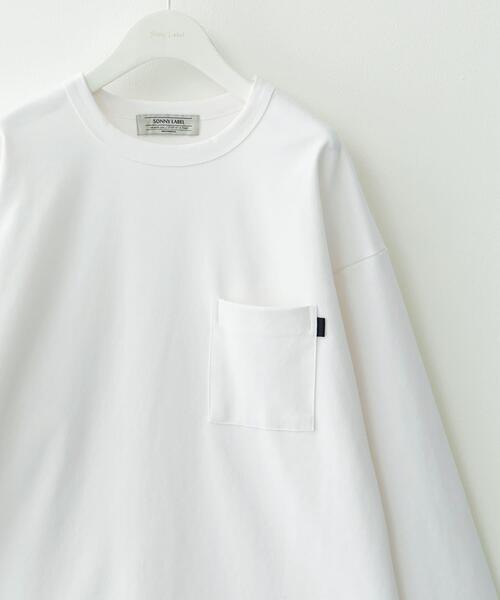 URBAN RESEARCH Sonny Label（アーバンリサーチサニーレーベル）の「ポンチポケット付ロングスリーブTシャツ（Tシャツ/カットソー・メンズ・ホワイト/ブラック/チャコールグレー/グレー系その他/ベージュ系その他・MEDIUM/LARGE/X-LARGE）」の14枚目の写真