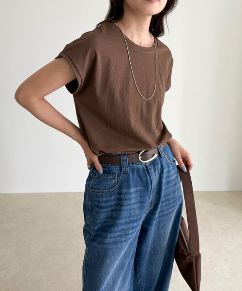 セール】《セットアップ対応》タンブラー鹿の子フレンチTシャツ