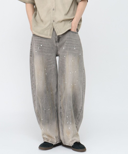 3.3 Field Trip (3.3フィールドトリップ)の「3.3 Field Trip/バレルペイントデニム(その他パンツ・メンズ・ライトグレー・LARGE/MEDIUM)」の1枚目の写真