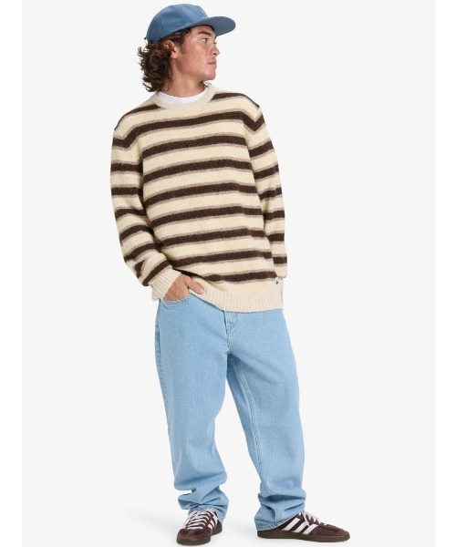 Quiksilver(クイックシルバー)の「LAGOS STRIPED CREW S /クイックシルバーボーダー柄ニット(ニット/セーター・メンズ・ベージュ・X-LARGE/LARGE/MEDIUM)」の7枚目の写真