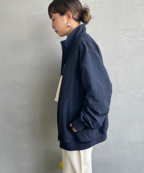 FRED PERRY（フレッドペリー）の「[FRED PERRY/フレッドペリー] 別注 ナイロン ブレンサムジャケット（ブルゾン・レディース・ブラック/ネイビー/ライトベージュ・8/10/12/14）」の10枚目の写真