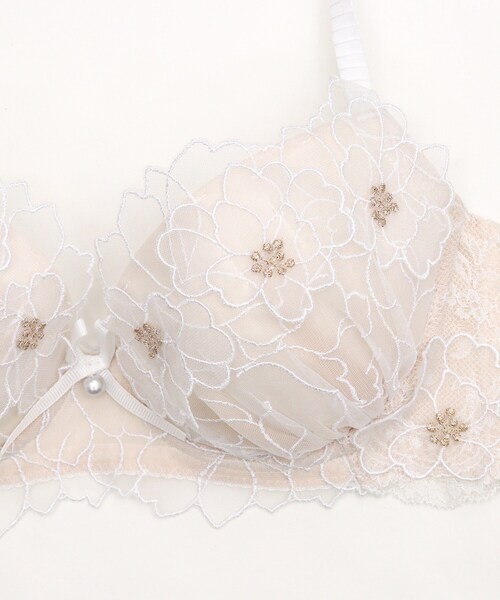 Risa Magli（リサマリ）の「スティーナ ブラジャー （D-F） ＜N Make Type＞（ブラジャー・レディース・ネイビー/ホワイト/グレー・D70/D65/F80/F75/F70/F65/E80/E75/E70/E65/D80/D75）」の4枚目の写真