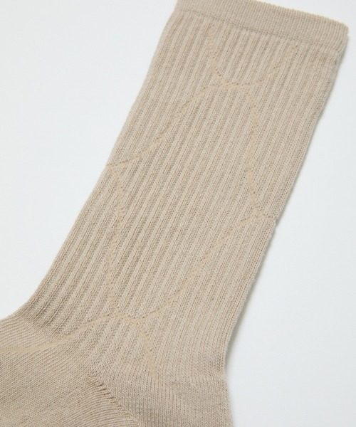 BAL（バル）の「JACQUARD SOLID SOCKS（ソックス/靴下・メンズ・ベージュ/ブラック・FREE）」の3枚目の写真