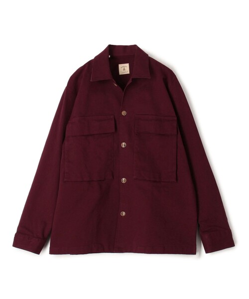 GUY ROVER コットンツイル オーバーシャツ　別注　24AW ベージュ S 別注】GUY ROVER コットンツイル オーバーシャツ （ブルゾン