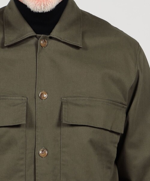 TOMORROWLAND (トゥモローランド)の「【別注】GUY ROVER コットンツイル オーバーシャツ(ブルゾン・メンズ・ボルドー/カーキ/ブラック/ベージュ・S/L/M)」の10枚目の写真