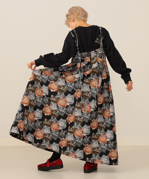 mmts（マミタス）の「猫いっぱい  キャミソール ワンピース（ワンピース・レディース・ホワイト系その他5/ブラック・SMALL/MEDIUM）」の13枚目の写真