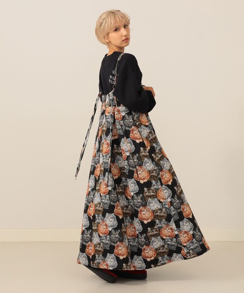 mmts（マミタス）の「猫いっぱい  キャミソール ワンピース（ワンピース・レディース・ホワイト系その他5/ブラック・SMALL/MEDIUM）」の15枚目の写真