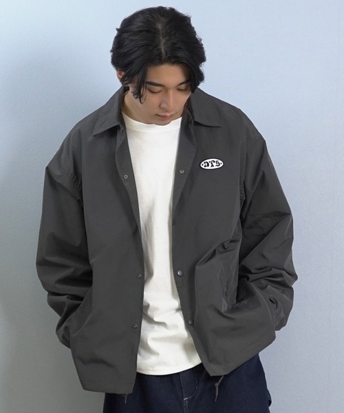 DOGTOWN（ドッグタウン）の「DOGTOWN/ドッグタウン コーチジャケット バックプリント 254DT1JK010（その他アウター・メンズ・グレー/ブラック・M/L/XL）」の3枚目の写真