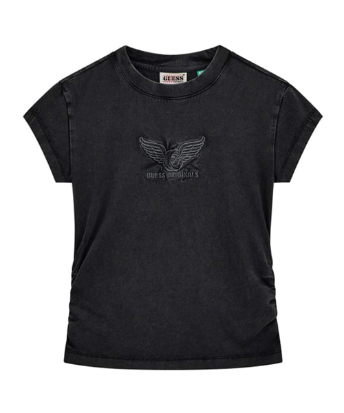 Guess(ゲス)の「GUESS/ゲス GO VINTAGE SHIRRED WING SS TEE(Tシャツ/カットソー・レディース・レッド/ブラック・SMALL)」の9枚目の写真