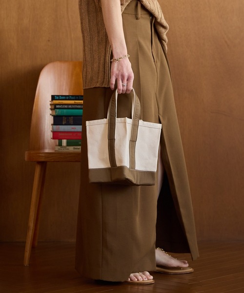 HASHIBAMI（ハシバミ）の「【HASHIBAMI】星底 キャンバスバッグ（トートバッグ・レディース・ブラック/ネイビー/グレイッシュベージュ・FREE）」の2枚目の写真