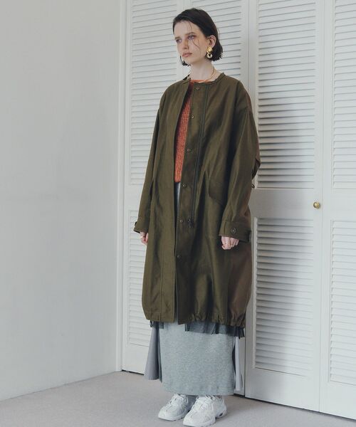 Editt by YECCA VECCA（エディットバイイェッカヴェッカ）の「2wayミリタリーコート（その他アウター・レディース・カーキ/チャコールグレー・FREE）」の4枚目の写真