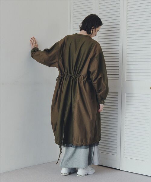 Editt by YECCA VECCA（エディットバイイェッカヴェッカ）の「2wayミリタリーコート（その他アウター・レディース・カーキ/チャコールグレー・FREE）」の10枚目の写真
