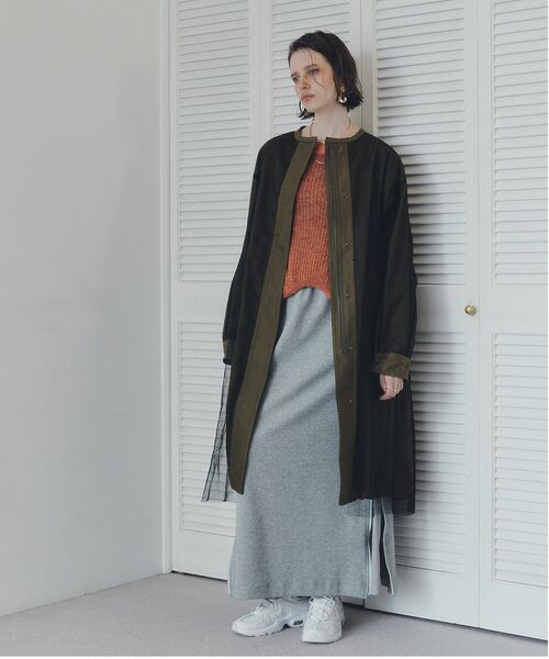 Editt by YECCA VECCA（エディットバイイェッカヴェッカ）の「2wayミリタリーコート（その他アウター・レディース・カーキ/チャコールグレー・FREE）」の12枚目の写真