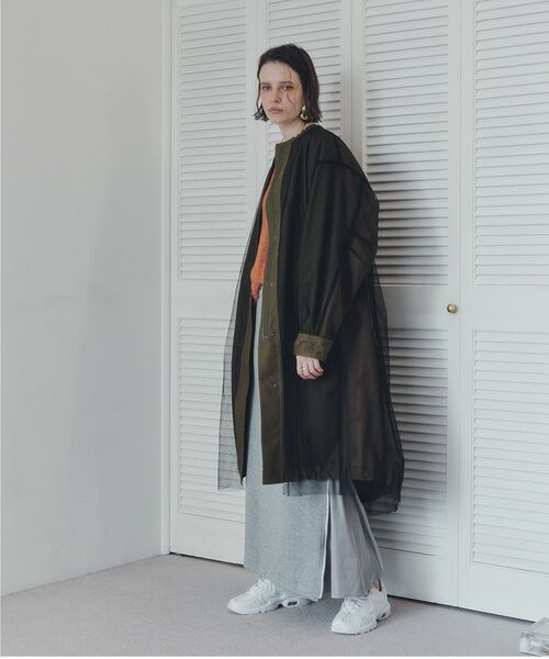 Editt by YECCA VECCA（エディットバイイェッカヴェッカ）の「2wayミリタリーコート（その他アウター・レディース・カーキ/チャコールグレー・FREE）」の13枚目の写真
