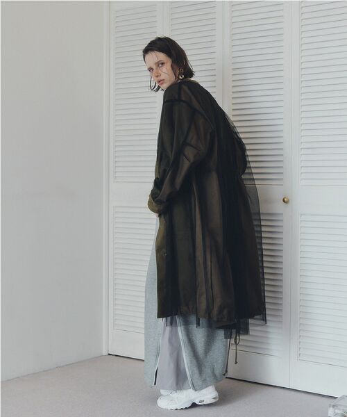 Editt by YECCA VECCA（エディットバイイェッカヴェッカ）の「2wayミリタリーコート（その他アウター・レディース・カーキ/チャコールグレー・FREE）」の17枚目の写真