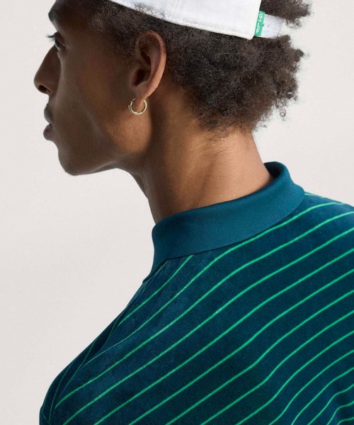 adidas（アディダス）の「オリジナルスゴルフ Originalsベロア 長袖 ポロシャツ【adidas Golf/アディダスゴルフ】（ポロシャツ・メンズ・ダークブラウン/ネイビー・XX-LARGE/3XL/LARGE/MEDIUM/SMALL/X-LARGE）」の19枚目の写真