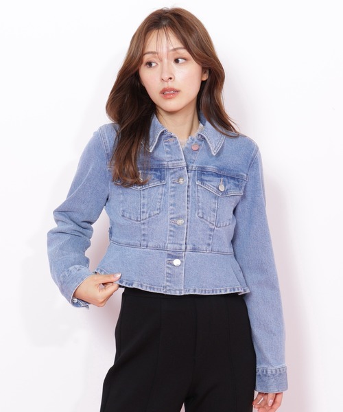 JILL by JILL STUART（ジルバイジルスチュアート）の「◇ペプラムデニムジャケット（デニムジャケット・レディース・ブルー/ネイビー・SMALL/MEDIUM）」の21枚目の写真