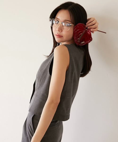 Luan(ルアン)の「【Luan】GLEN CHECK GILET/グレンチェックジレ(ベスト・レディース・グレー/ブラウン・1/0)」の18枚目の写真