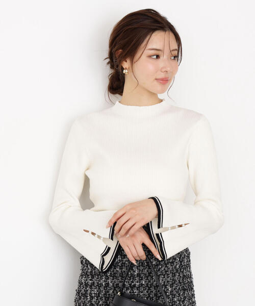 PROPORTION BODY DRESSING(プロポーションボディドレッシング)の「<ハンドウォッシャブル>スタンドネックリブニット / 1215270909(ニット/セーター・レディース・ブラック/ゴールド/ブルー/ホワイト系その他・SMALL/MEDIUM)」の5枚目の写真