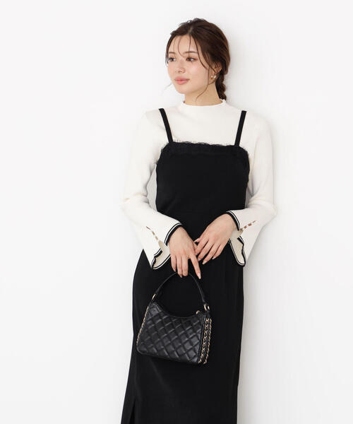 PROPORTION BODY DRESSING(プロポーションボディドレッシング)の「<ハンドウォッシャブル>スタンドネックリブニット / 1215270909(ニット/セーター・レディース・ブラック/ゴールド/ブルー/ホワイト系その他・SMALL/MEDIUM)」の7枚目の写真