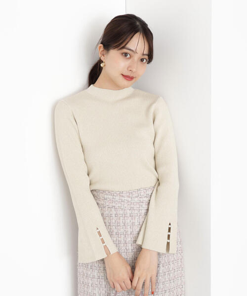 PROPORTION BODY DRESSING(プロポーションボディドレッシング)の「<ハンドウォッシャブル>スタンドネックリブニット / 1215270909(ニット/セーター・レディース・ブラック/ゴールド/ブルー/ホワイト系その他・SMALL/MEDIUM)」の4枚目の写真