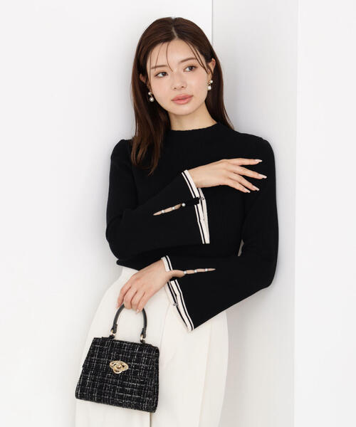 PROPORTION BODY DRESSING(プロポーションボディドレッシング)の「<ハンドウォッシャブル>スタンドネックリブニット / 1215270909(ニット/セーター・レディース・ブラック/ゴールド/ブルー/ホワイト系その他・SMALL/MEDIUM)」の3枚目の写真