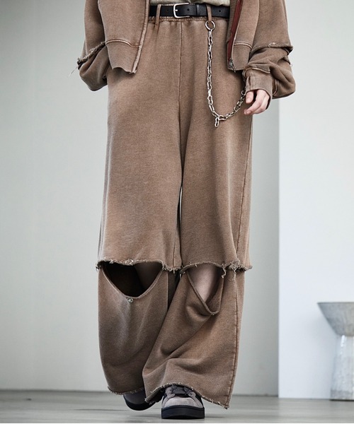 Spielio（シュピーリオ）の「【Spielio】Vintage-like detachable sweatpants/ヴィンテージライクデタッチャブルスウェットパンツ/ショーツ(2WAY)（スウェットパンツ・メンズ・ブラック/ブラウン/グレー・S/M/L）」の3枚目の写真